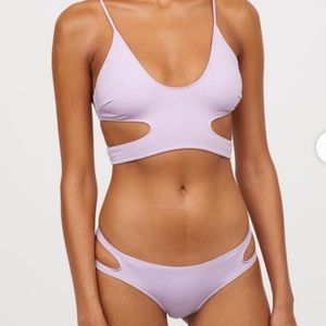 H&M lilac bikini with cutouts